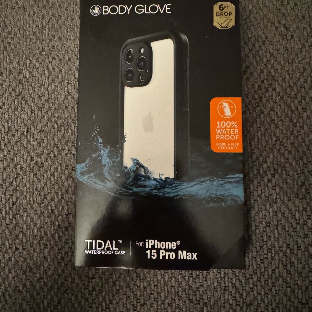 Body Glove Black and White Tidal Waterproof Case for iPhone 15 Pro Max